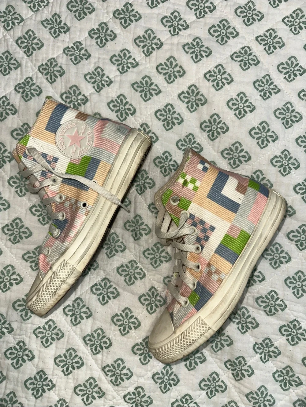 Converse Multicolor Patchwork High-Top Sneakers - Picture 3 of 4